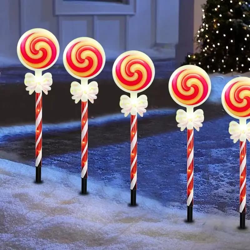 5 pz/set farfalla lecca-lecca luci solari per esterni giardino decorazione natalizia luci a stringa di luce per prato impermeabile L080