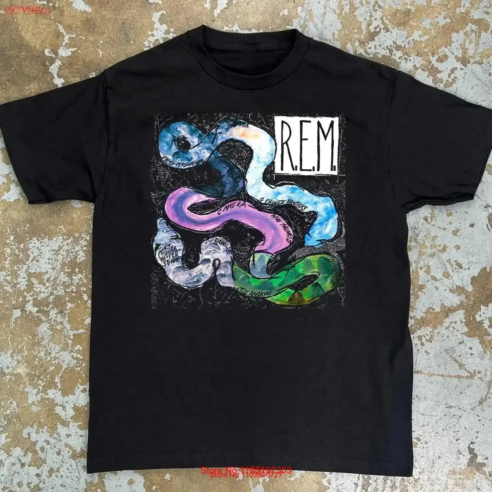REM Reckoning 1984 Album Promo T-shirt REF Rock Band anni '80 Tour musicale per i fan vintage lavato confortevole allungato elegante