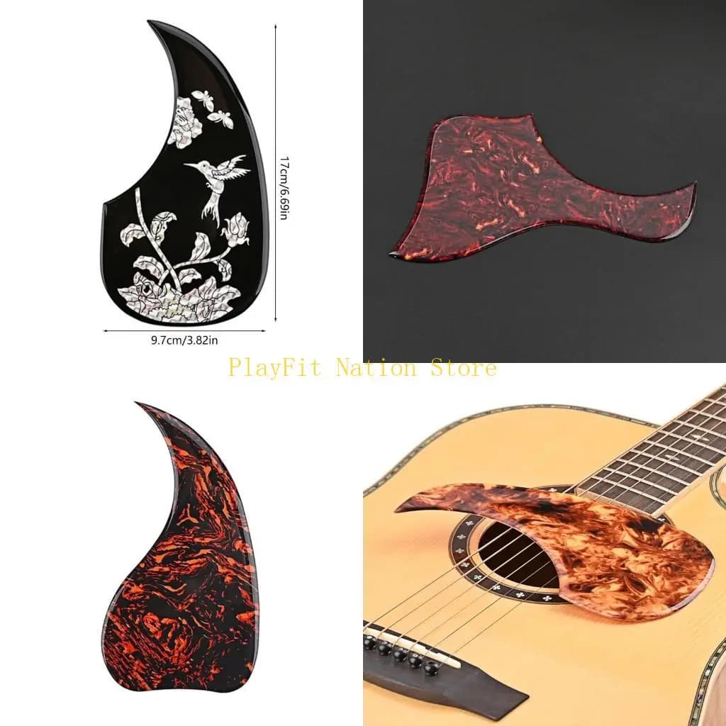 242F 1pc Chitarra Folk Acustica Battipenna Autoadesiva Anti-Graffio Adesivo Chitarra Borsette Piastra Protezione Plettro per