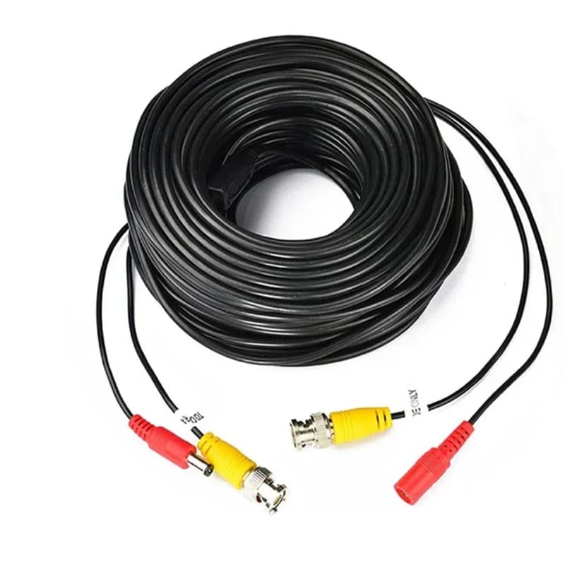 5m 10m 15m 20m Cavi per Telecamere AHD BNC + DC, Cavo Coassiale Video e Alimentazione CCTV, Cavo con Connettore DC per DVR CCTV Analogico AHD