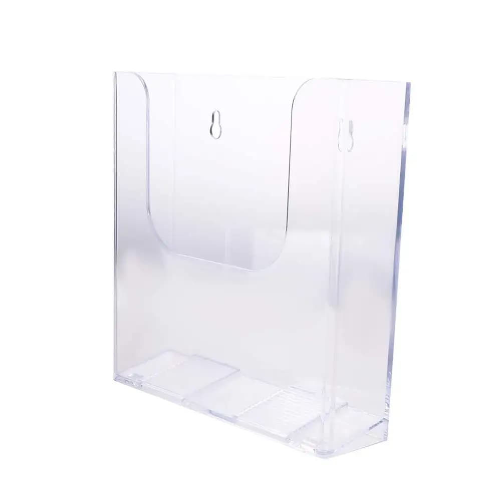 Organizzatore da Parete A4/A5 a Singolo Ripiano, Portadocumenti Trasparente in Acrilico, Scaffale in Plastica per Archiviazione