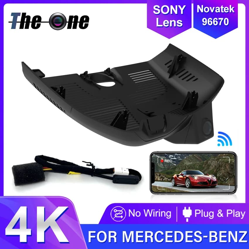 Per Mercedes-Benz Classe S S400L S450L 4MATIC 2021-2023 Anteriore e Posteriore 4K Dash Cam per Auto Registratore Della Macchina Fotografica WIFI Auto Dvr di registrazione