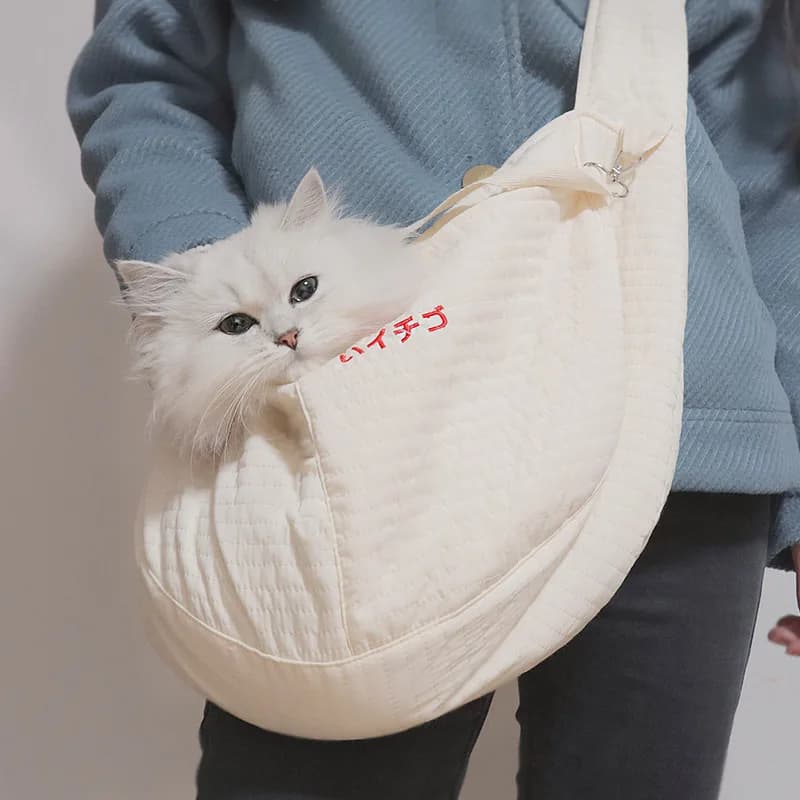 Borsa da viaggio per cani da compagnia fatta a mano, cuccioli, gattini, borsa da viaggio per esterni, in tela, a spalla singola, per gatti, comoda borsa a tracolla traspirante