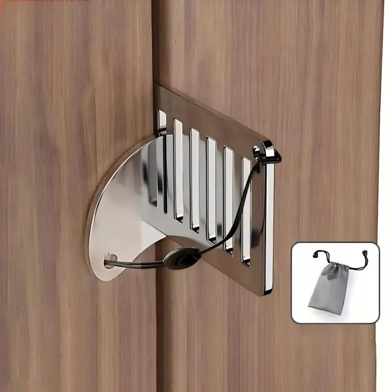 Serratura Portatile in Acciaio Inox Antifurto, Alta Sicurezza per Casa, Hotel, Appartamenti, Dormitori Universitari e Viaggi