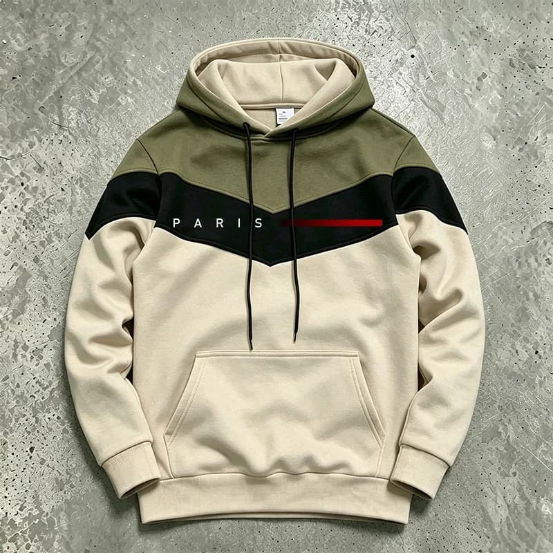 Paris Fashion Hooded Sweatshirt for Man 2026 Autumn Winter Daily Casual Sports Hoodie Home Outdoor Comfort Warm Soft Pullover