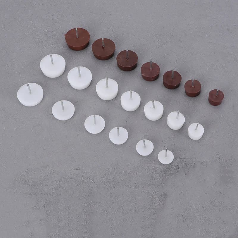 50 Pcs/Lot Thickened Furniture Floor Nails Large Flat Nylon Cabinet Moisture-proof Mats Table and Chair White Mute Pads Slide