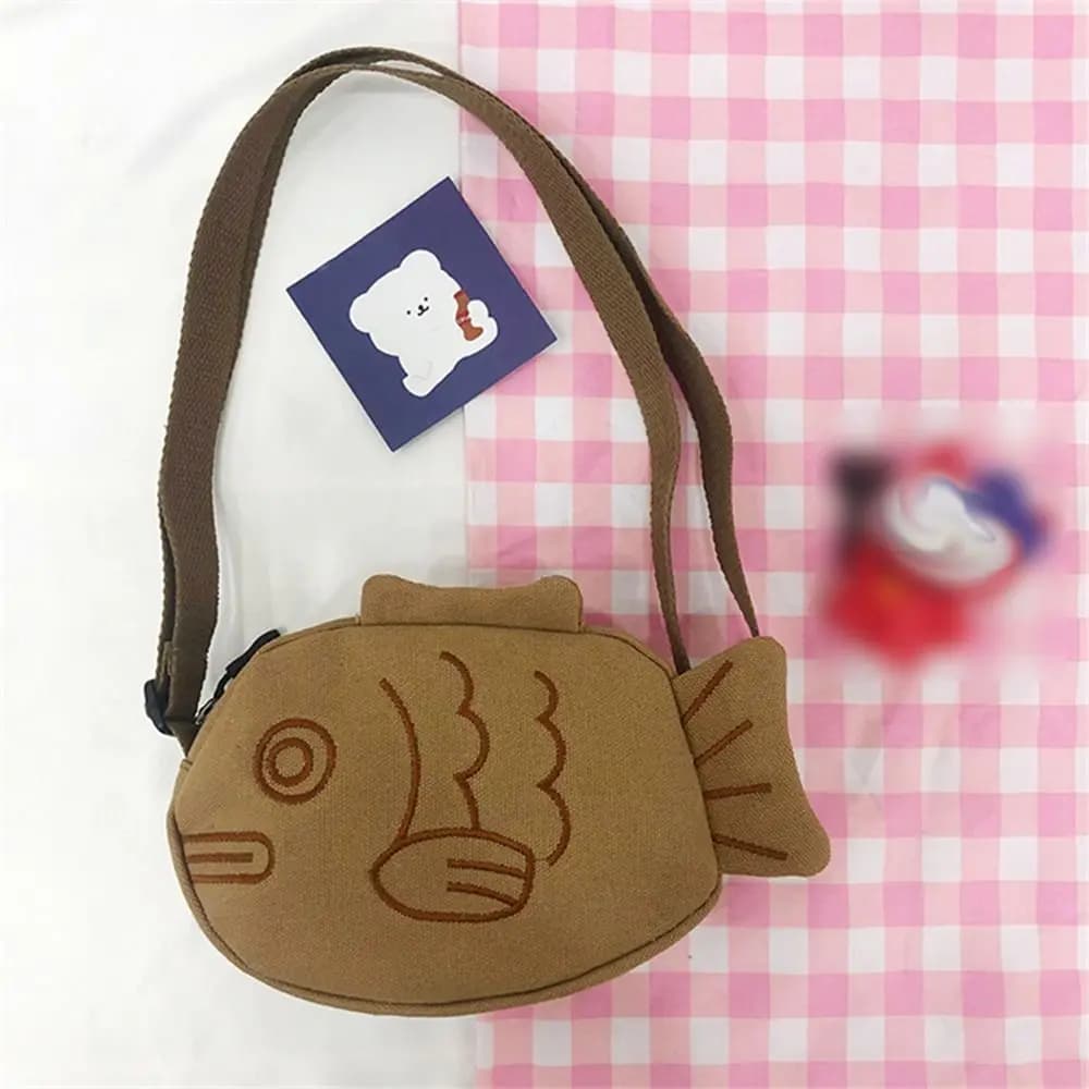 Cartone animato carino giapponese Taiyaki moda borsa a tracolla borsa a tracolla da donna borsa a tracolla portamonete