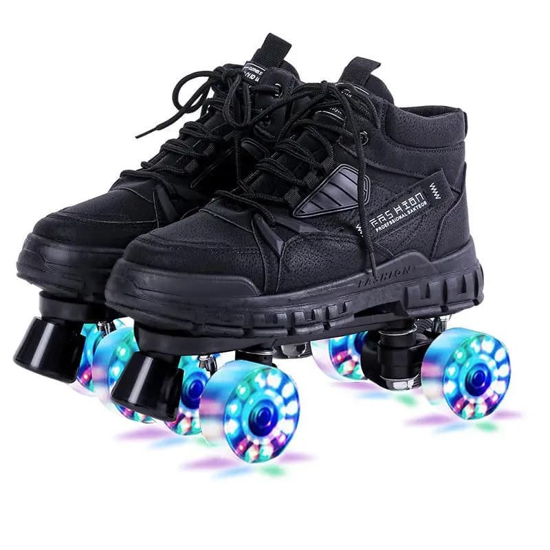 Nuovi Pattini a Rotelle Quad per Adulti e Bambini, Pattini a Doppia Fila per Uomo e Donna, Scarpe da Pattinaggio su Ghiaccio con Ruote Lampeggianti, Scarpe Sportive