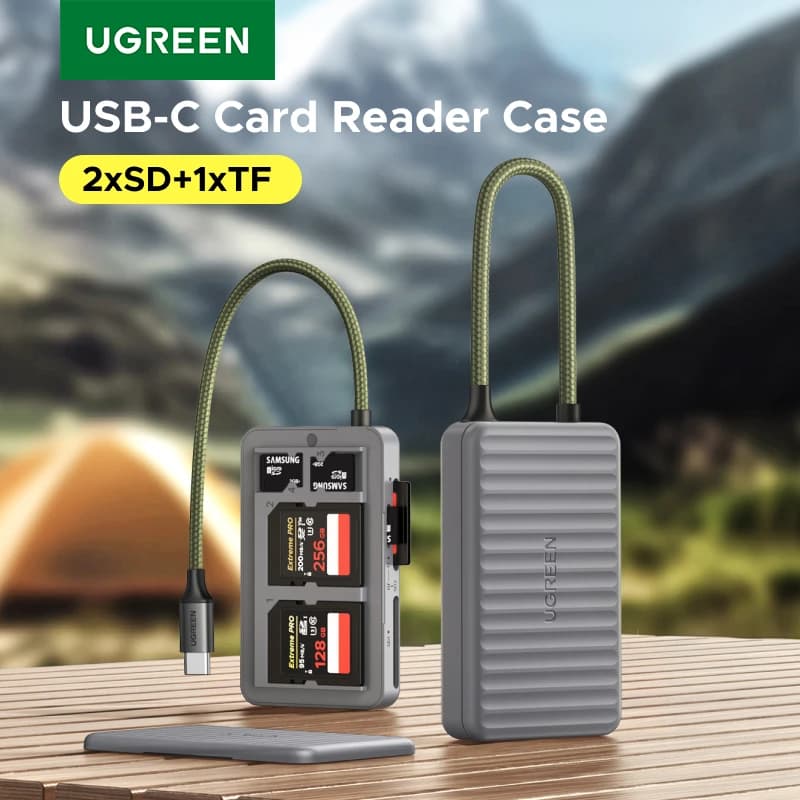 UGREEN USB-C Card Reader Storage Case SD/TF/MicroSD Card for Phone PC Laptop Accessories Smart Memory Cardreader SD Card Adapter