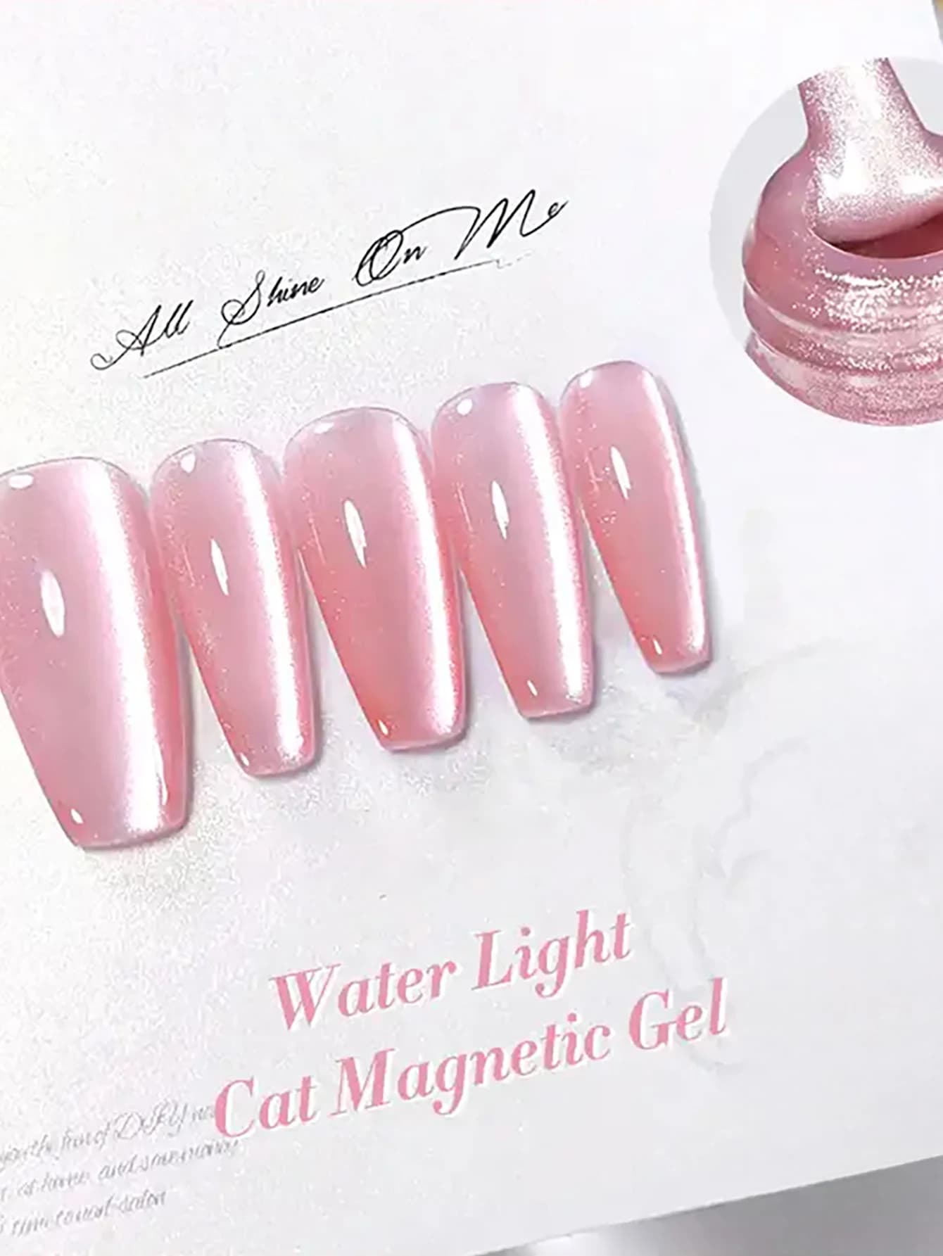 TC 1 pz estate nuovo rosa pesca perline di vetro colorato cat eye gel smalto per unghie nail art forniture per unghie