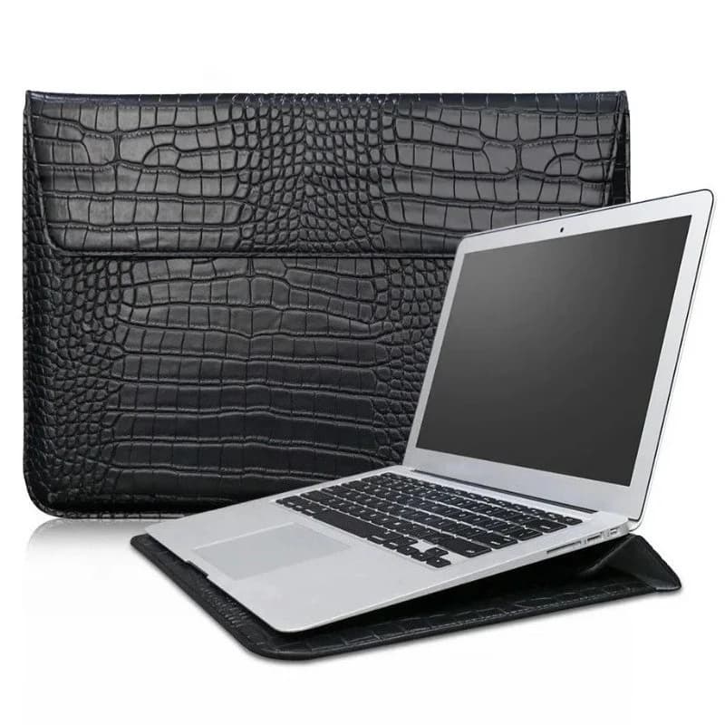 Custodia a libro in pelle di coccodrillo da 11, 12, 13, 14, 15, 16 pollici per MacBook, Neo, HP - Borsa a tracolla impermeabile per notebook e accessori