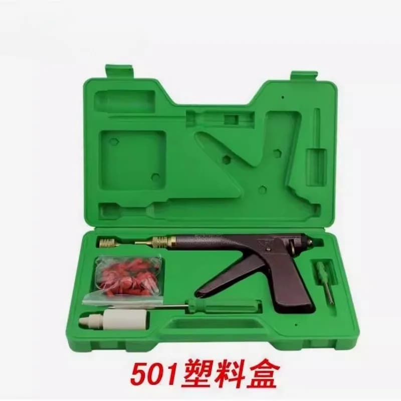 Kit per perdite d'aria per riparazione pneumatici senza camera d'aria per bici da auto, garage, moto, pistola per riparazione pneumatici sottovuoto, kit per perdite d'aria per blocchi di pneumatici per auto