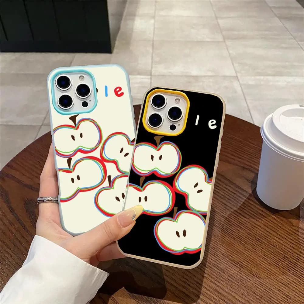 Custodia per telefono Lots of apples Jelly a doppio strato antiurto per iPhone 17promax, con interno in TPU morbido e retro in PC