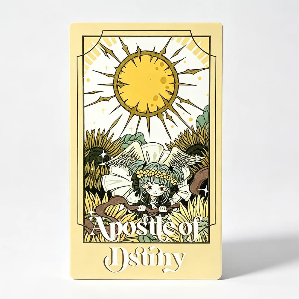 Mazzo di tarocchi Apostle Of Destiny, 78 pezzi, illustrazioni vivaci in stile cartone animato, carte dei tarocchi, gioco da tavolo, guida facile da leggere per principianti