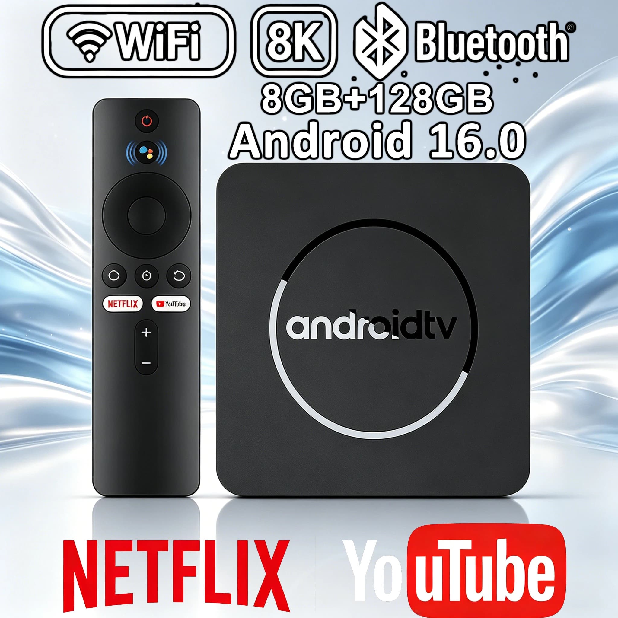 Android 16 Smart TV Box Q10 8GB+128GB Allwinner H313 Support Dual WiFi BT5.4 8K HD Video Voice Remote Media Player Set Top Box