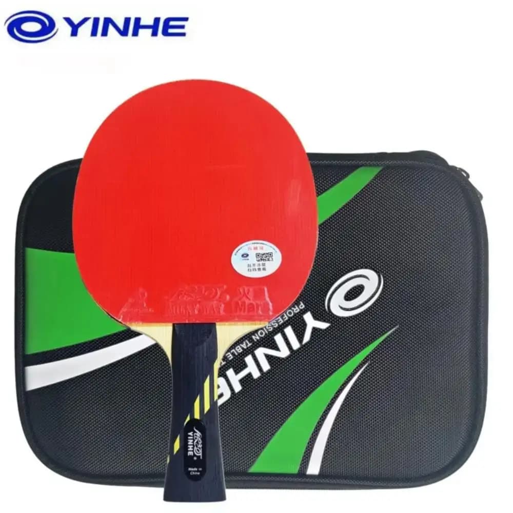 Racchetta Professionale da Ping Pong Yinhe 9 Star 09B, Leggera ed Elastica in Carbonio, Racchetta Offensiva Approvata ITTF