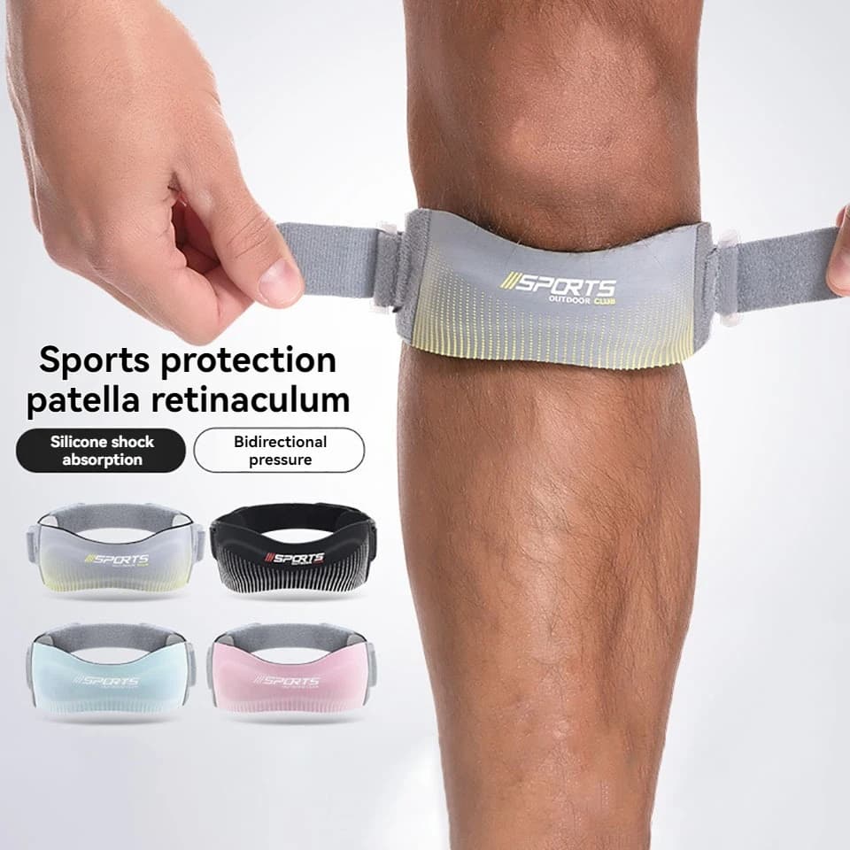 GOBYGO 1 Pezzo Fascia per Patella Sportiva, Ginocchiera a Compressione Regolabile, Protezione per Corsa Outdoor, Assorbimento Urti, Salto con Corda, Unisex