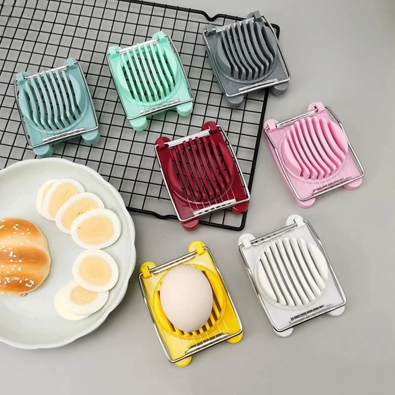Accessori da cucina Affettatrice per uova Chopper Acciaio inossidabile Taglierina per insalata di frutta Utensili per uova Robot da cucina manuali Gadget da cucina ALI426