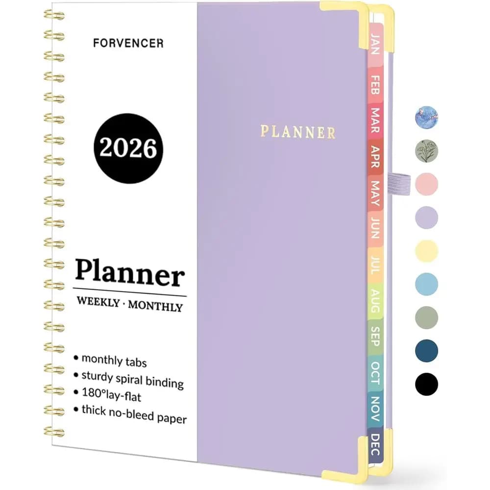 Agenda Settimanale e Mensile 2026, Organizer con Copertina Rigida, 8.5 x 11, Diario Quotidiano, Quaderno A4 per Ufficio e Scuola