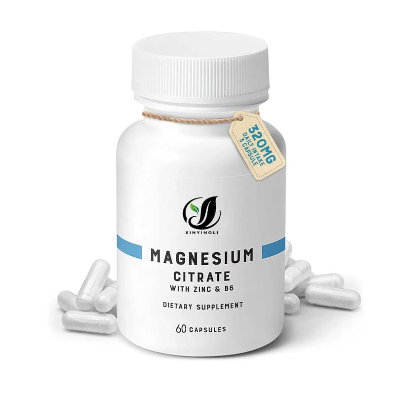Citrato di magnesio, 85%, dosaggio giornaliero 3 pillole | Senza glutine | I integratori di magnesio contengono zinco e vitamina B6