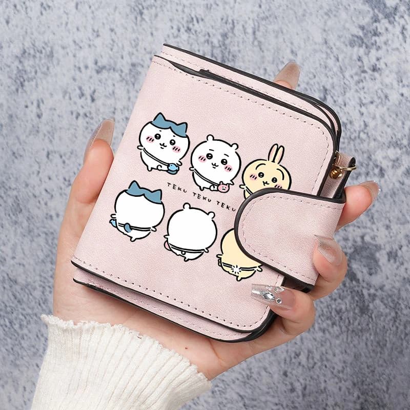 Nuovo Portafoglio Chiikawas, Borsellini con Stampa Cartoon Kawaii, Portamonete Multifunzione alla Moda, Porta Carte Pieghevole Carino, Regali di Compleanno