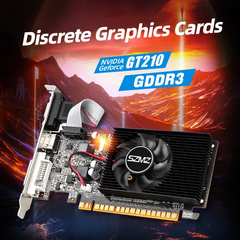 Scheda Video GT210 1G con porta compatibile DVI VGA HDMI scheda grafica da gioco 64Bit DDR3 scheda grafica a basso profilo per ufficio