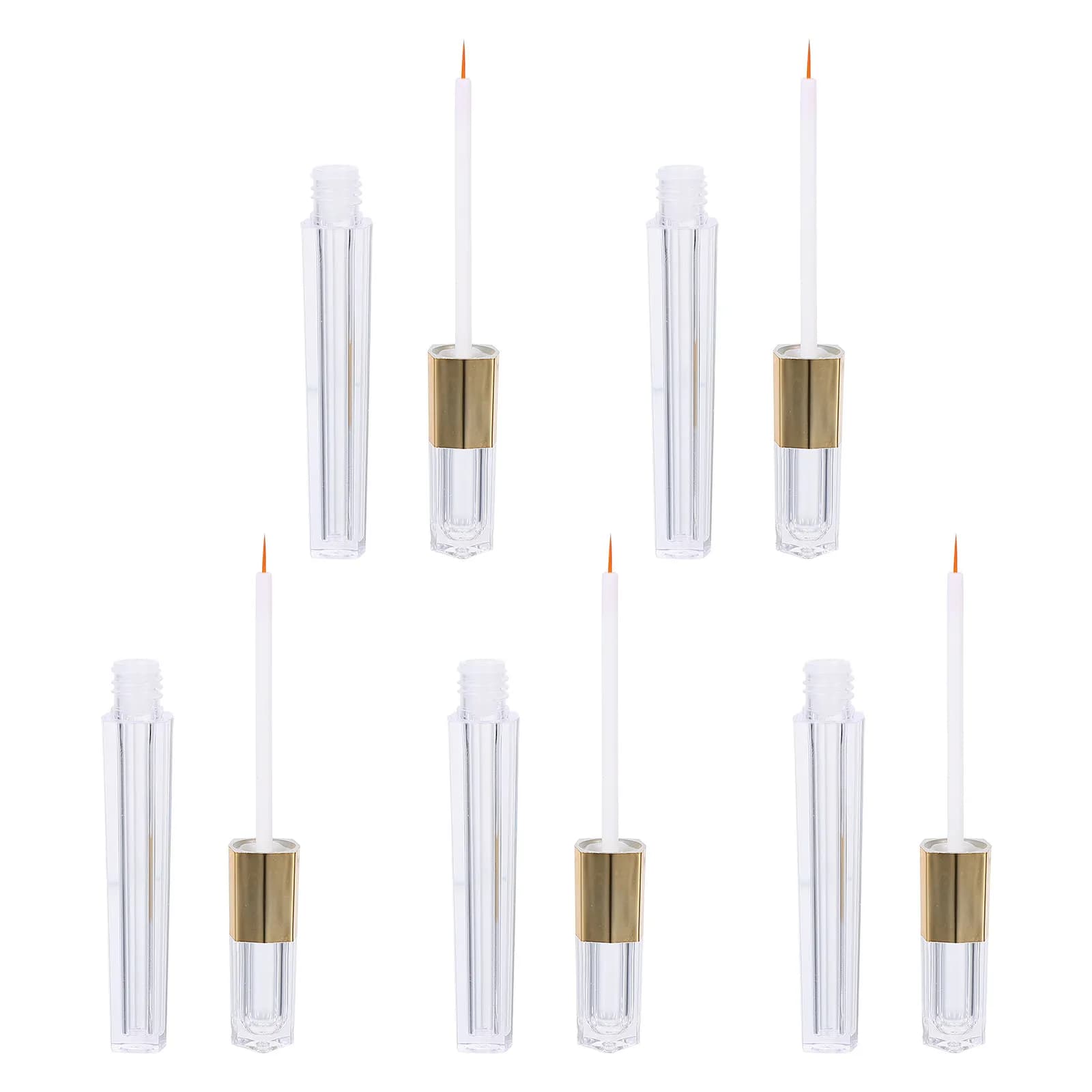 5 tubetti sigillati per eyeliner, tubetti vuoti, mini flaconi in plastica per mascara, piccole bottiglie per principianti nel trucco