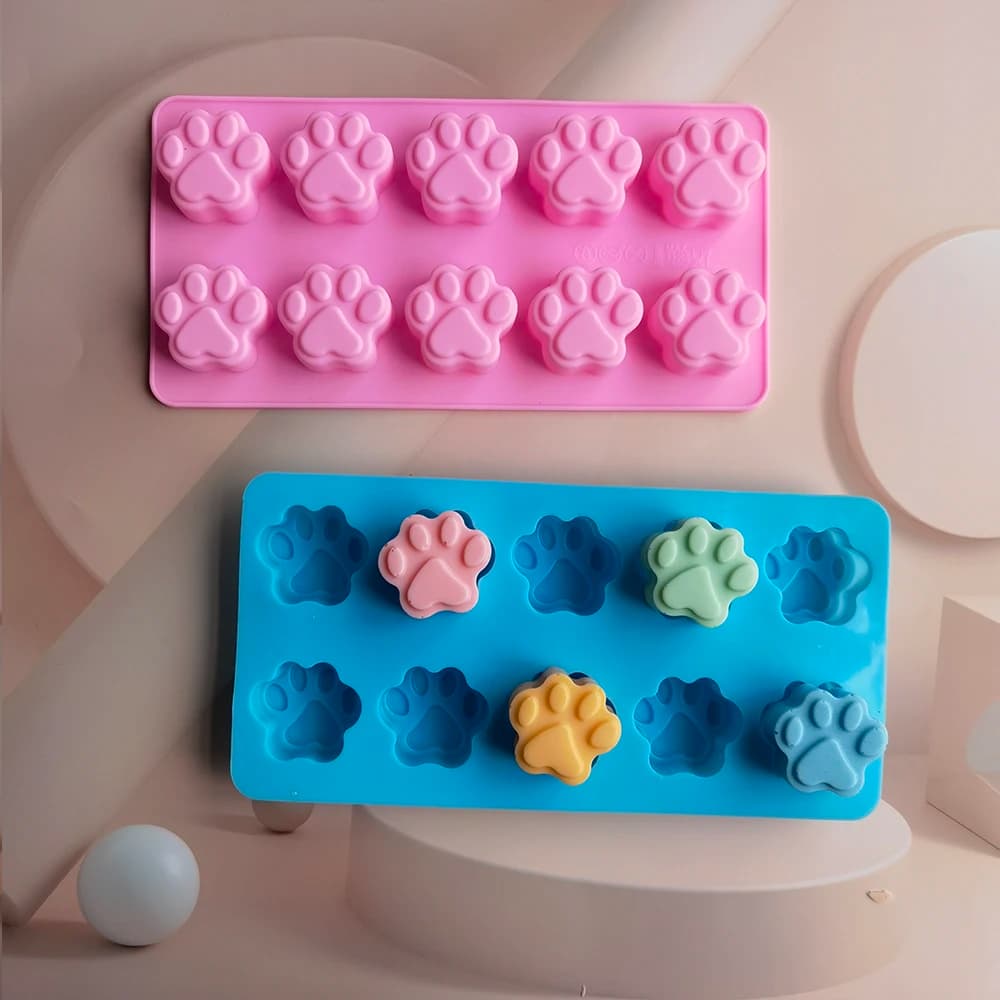 Stampo in silicone per cioccolato a forma di artiglio di gatto Stampo per decorazione torta da forno fai-da-te Stampo per caramelle Budino Stampo per sapone gelatina Stampo per colla a goccia Vassoio per ghiaccio