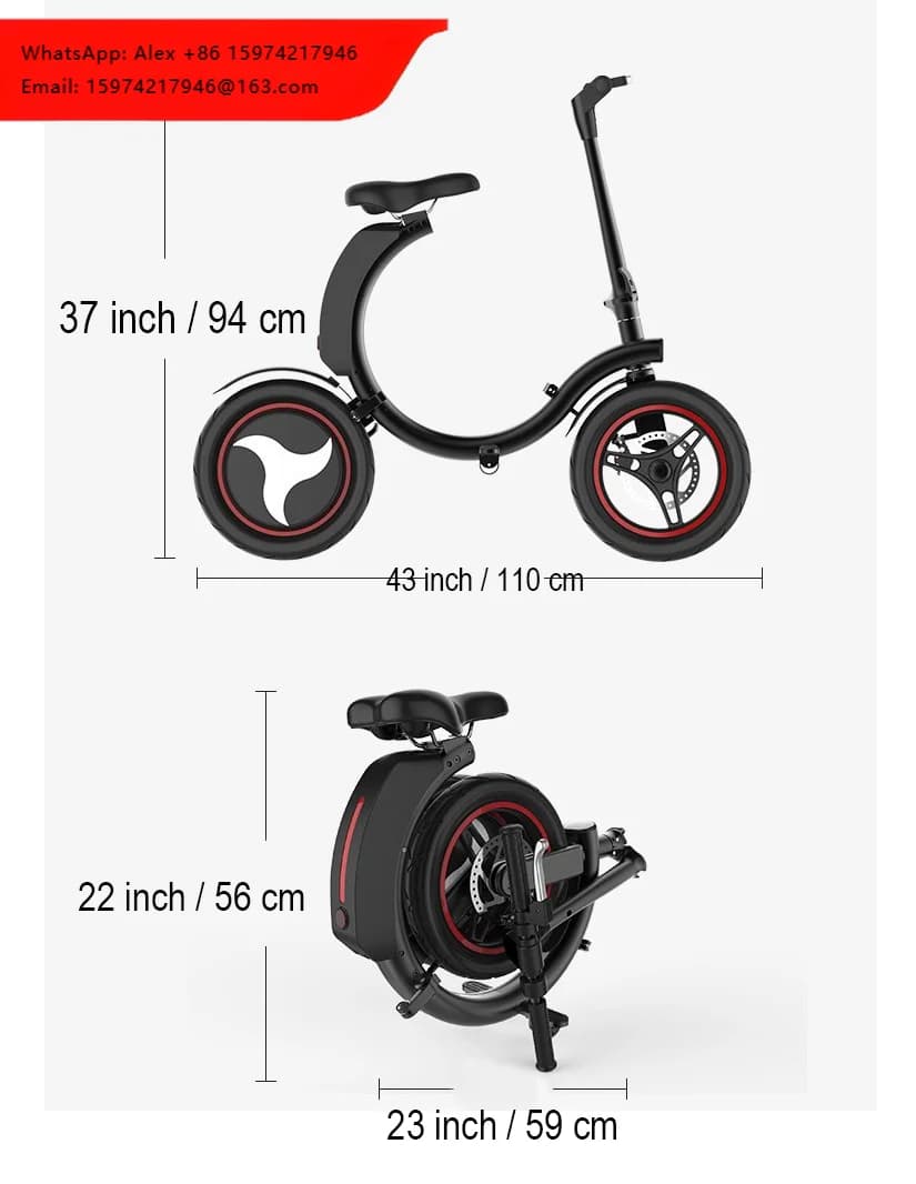 XFY New Design Rotatable Folding Electric Bike Fat Tire Aluminum Alloy Frame 6 Speed LED Light Adult 350W Lithium Battery