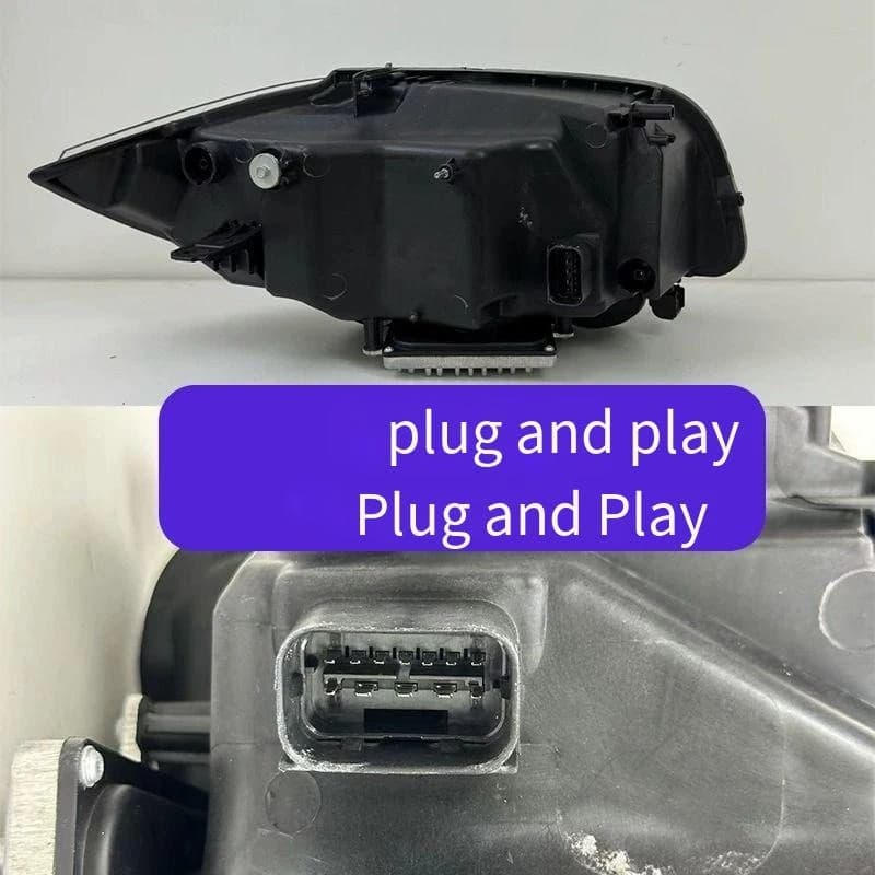 Adatto per gruppo fari BMW Serie 1 E87 04-11, modificato con fari diurni a LED bicolore e lente.