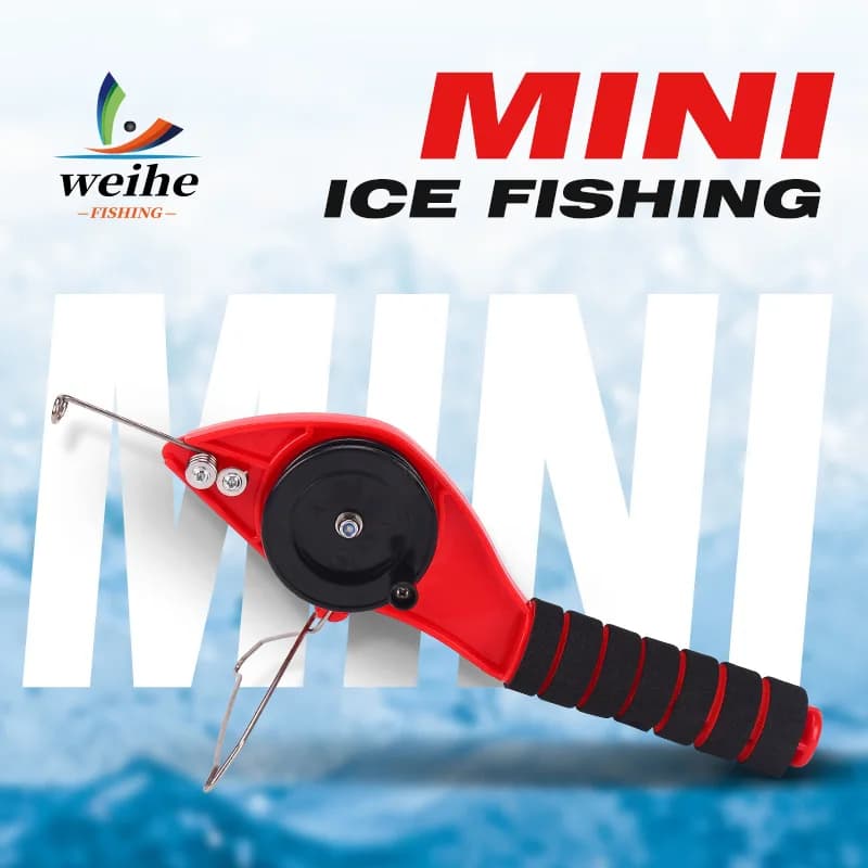 WEIHE 1PC Portable Handheld Mini Ice Fishing Rod for Winter Fishing Fishing Rod