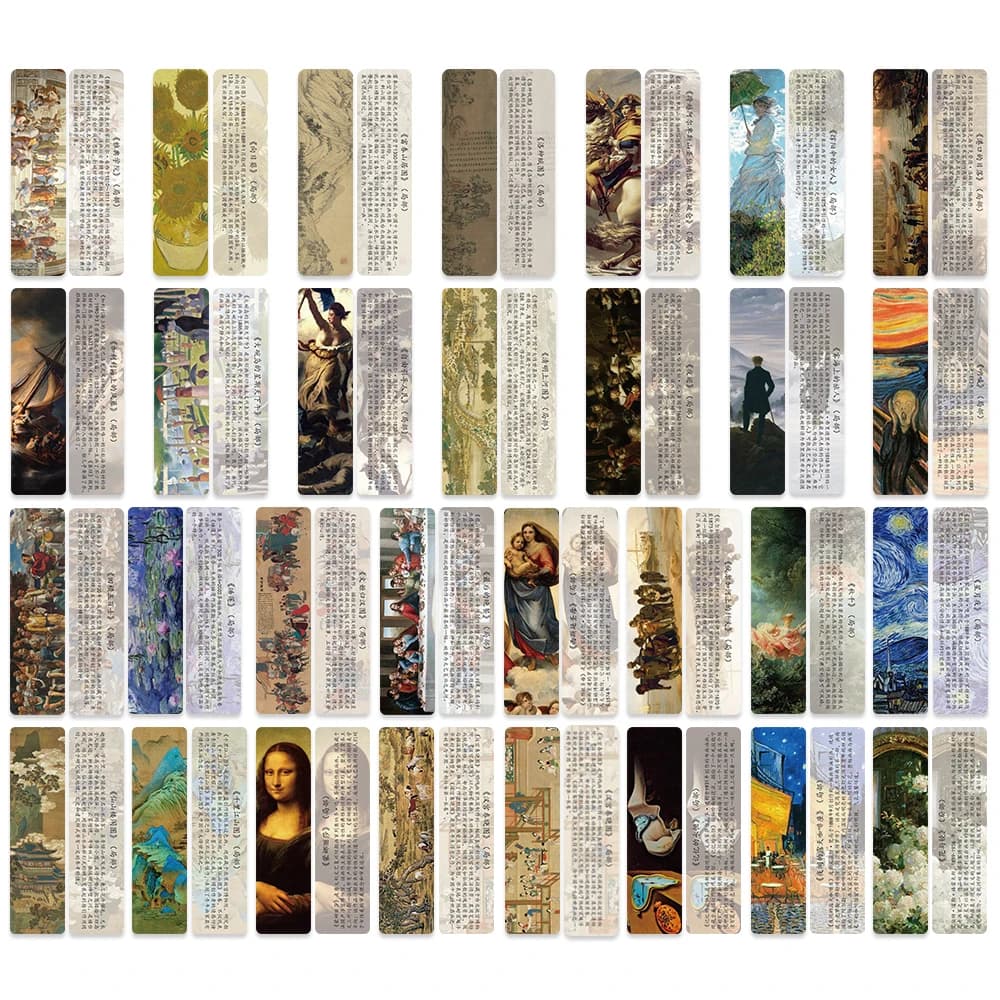 30PCS Van Gogh Art Paper Bookmarks Famous Oil Painting Design Gifts for Book Lovers Art Enthusiasts Book Club Rewards