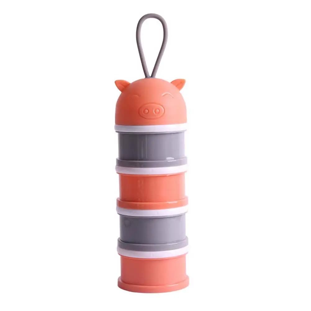 Contenitore Portatile per Alimenti per Bambini a 4 Scomparti, Non Tossico, Inodore, Compatto, per Snack, Ideale per Viaggi e Pasti all'Aperto, Design Creativo