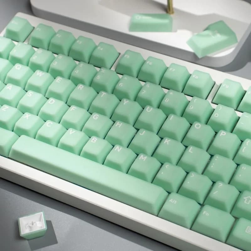 Cyan Jade R2 Theme Keycap Set 162key PBT Custom Translucent Keyboard Cap Cherry Profile Key Cap for Mechanical Keyboard 87/75/98