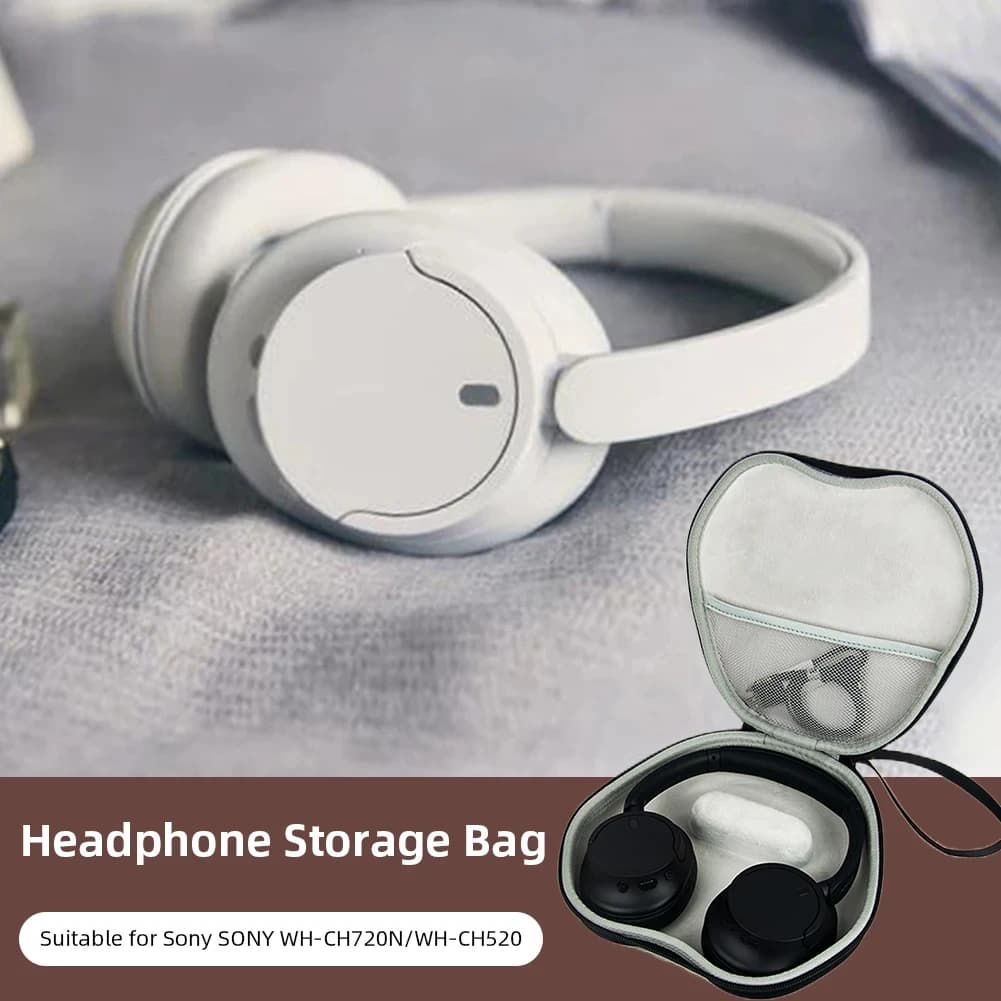 Custodia rigida per cuffie in EVA con gancio Scatola portaoggetti per borsa per cuffie wireless per SONY WH-1000XM4/Audio-technica ATH-M50X