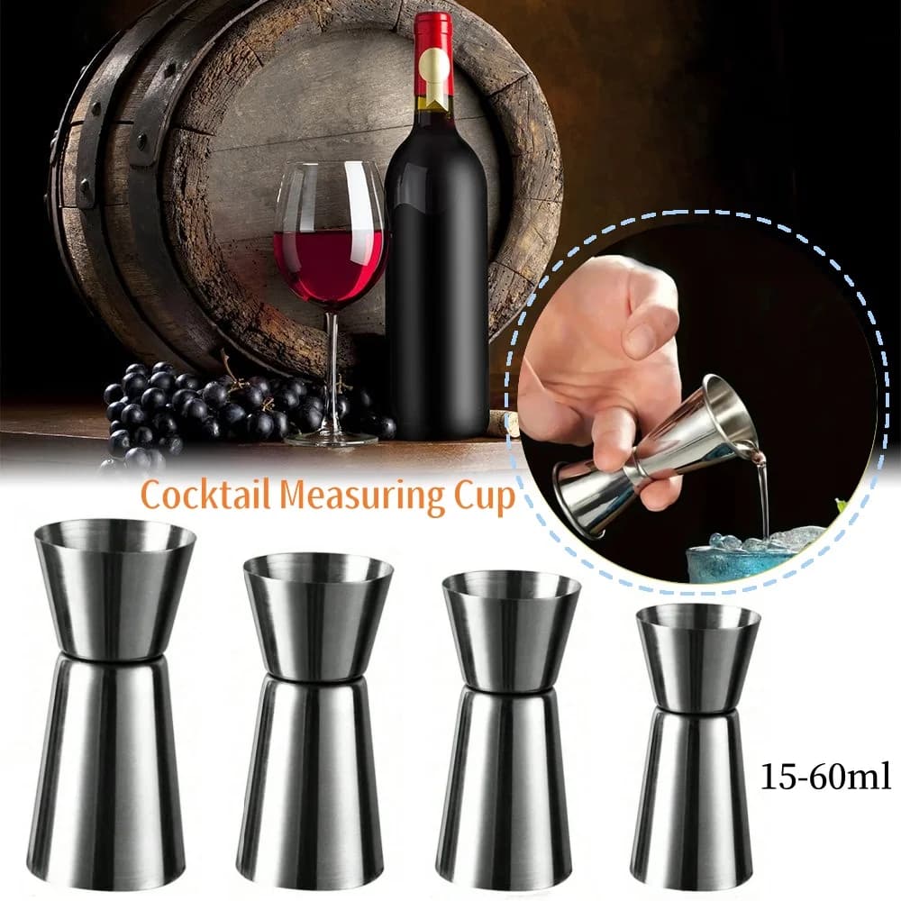 Misurino per cocktail in acciaio inossidabile Peg Jigger Shaker Barman Misuratore per bevande Strumento per misurare spirito per bevande a doppio scatto per bar per feste
