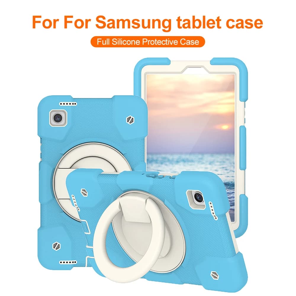 Per Samsung Tab A8 10.5 Custodia per tablet antiurto per bambini Shell per Galaxy Tab A9 Plus 11 Custodia per tablet con supporto girevole a 360 gradi da 8,7 pollici