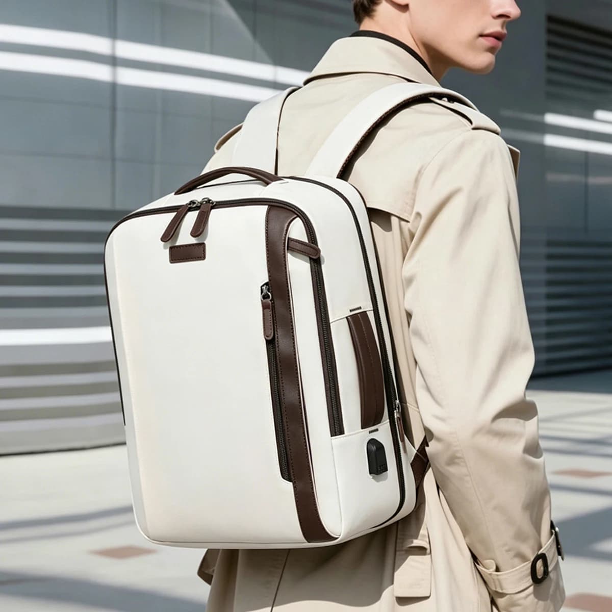 Computer Backpack, Men's Backpack, Travel Backpack, Large-Capacity School Bag, Short-Distance Business Trip, Lightweight, Multi-Functional Boarding Bag, Student Bag