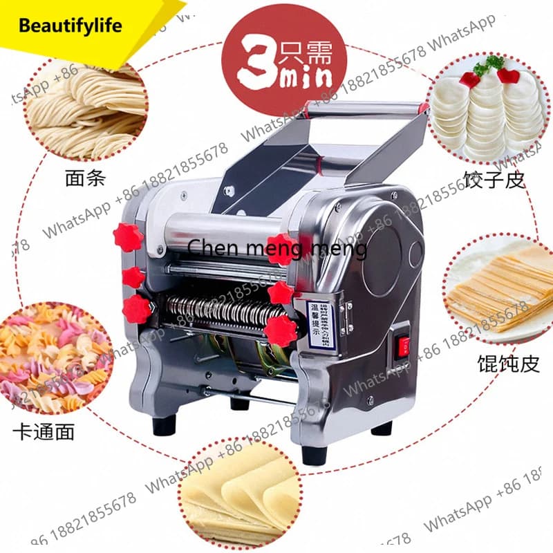 Macchina Elettrica Commerciale A55 per Fare la Pasta, Sfogliatrice e Tagliatrice per Noodle, Pressa per Impasto 220V