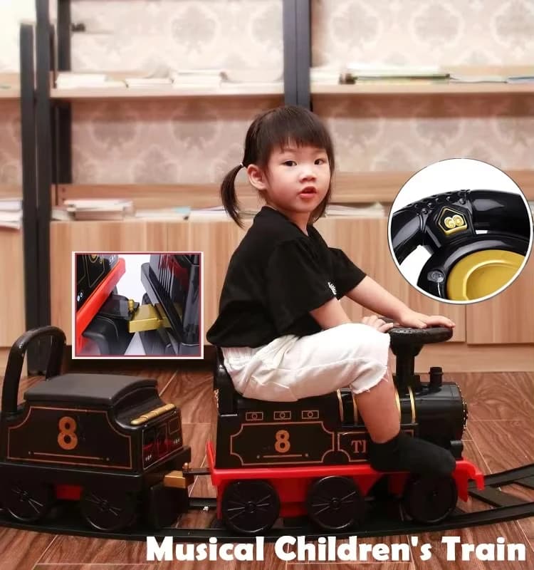 Treno elettrico per bambini che cavalcano il giocattolo Ailway può trasportare il treno ferroviario per auto strascico cabina modello classico girello passeggino giocattoli regali per bambini