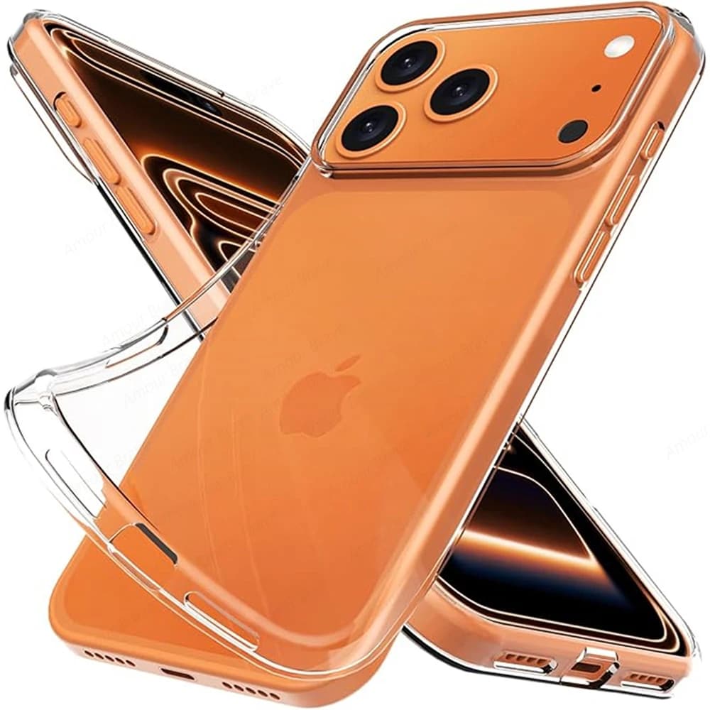 Ultra Thin Clear Phone Case for iPhone 17 16 15 14 Plus 13 12 Mini 11 17 Pro Max Soft Silicone Cover for iPhone 17e 16e Fundas