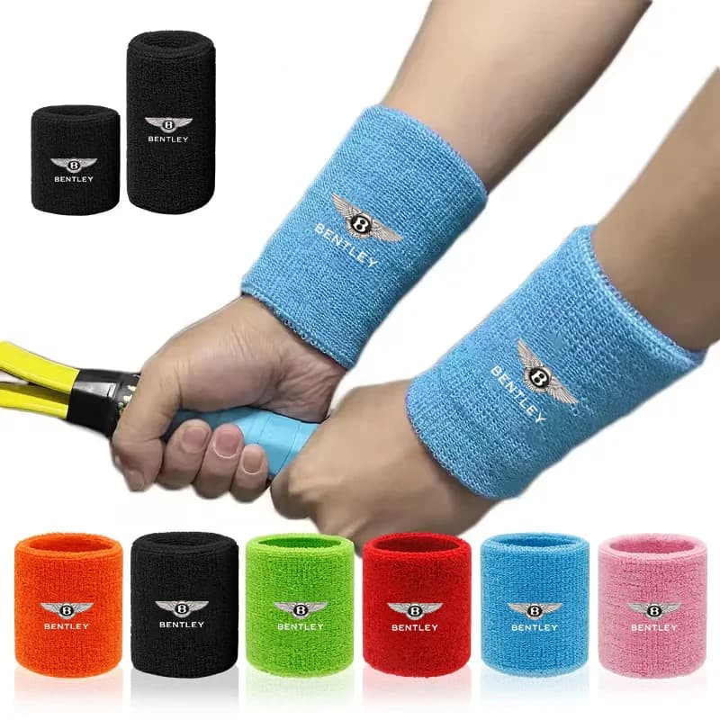 Sweat Band For New Bentley Flying Spur Continental GT Bentayga Mulsanne Breathable Sports Basketball Brace Wrist Protector