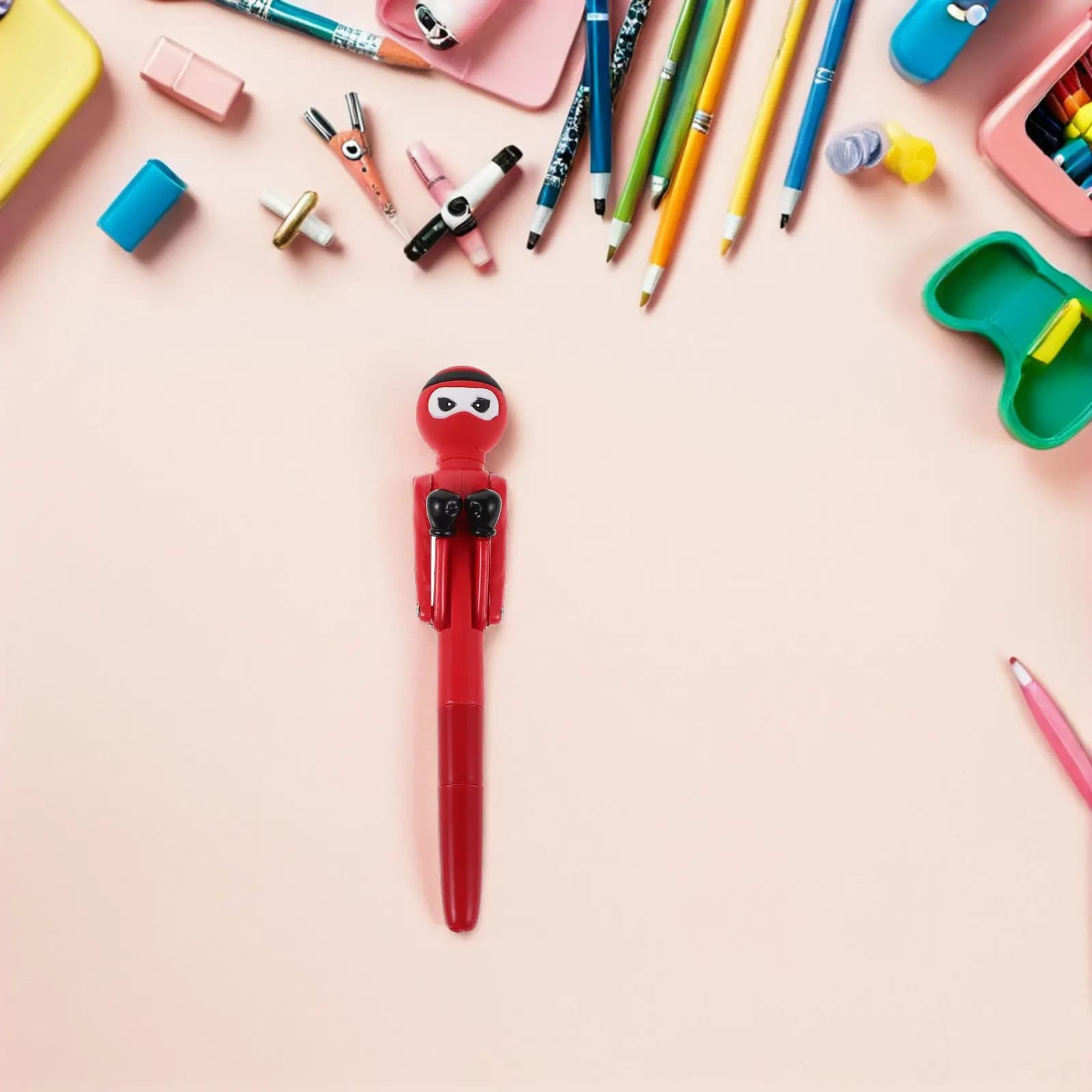 2 Pens in Sfera Ninja in Pugno Shape, Original Design, for Students, School, Office, Holidays, Gift Bags Filling, Gadget