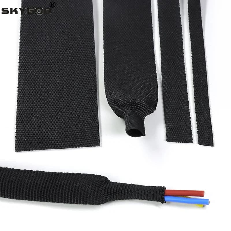 1 ~ 10m Manicotto per cavo intrecciato termorestringente 6/8/10/12mm Isolamento Ritardante di fiamma PET Auto Line Organizer Wire Wrap Guaina di protezione