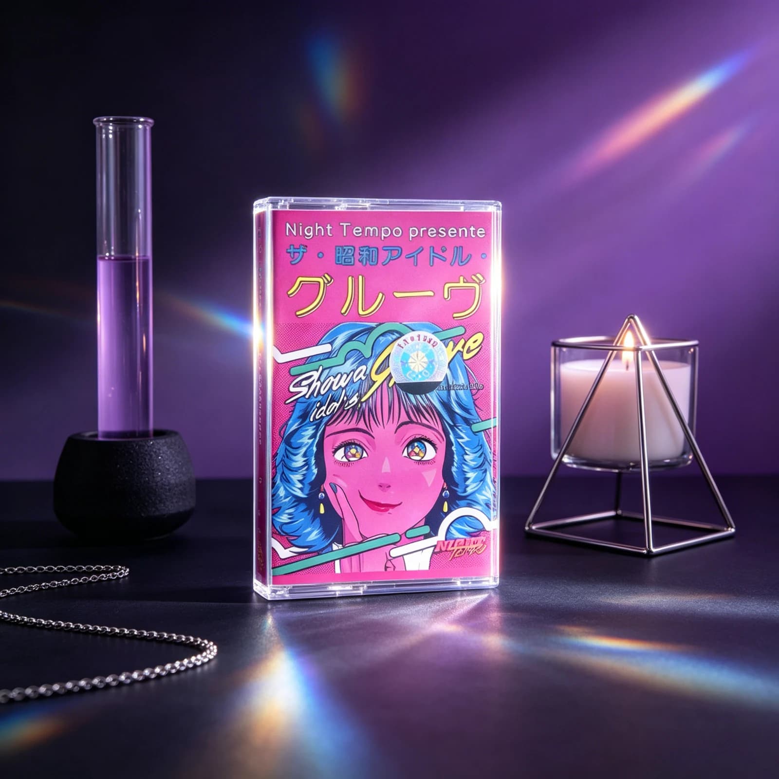 Night Tempo Showa Groove City Pop Cassette Tape Retro Collectible Tape with Booklet for Vaporwave Fans