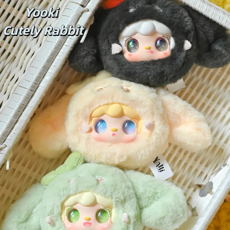 Yooki Cute Rabbit Series Scatola cieca in peluche in vinile Coniglio Kawaii Peluche Borsa per bambola Portachiavi con ciondolo Ornamento squisito Regali misteriosi