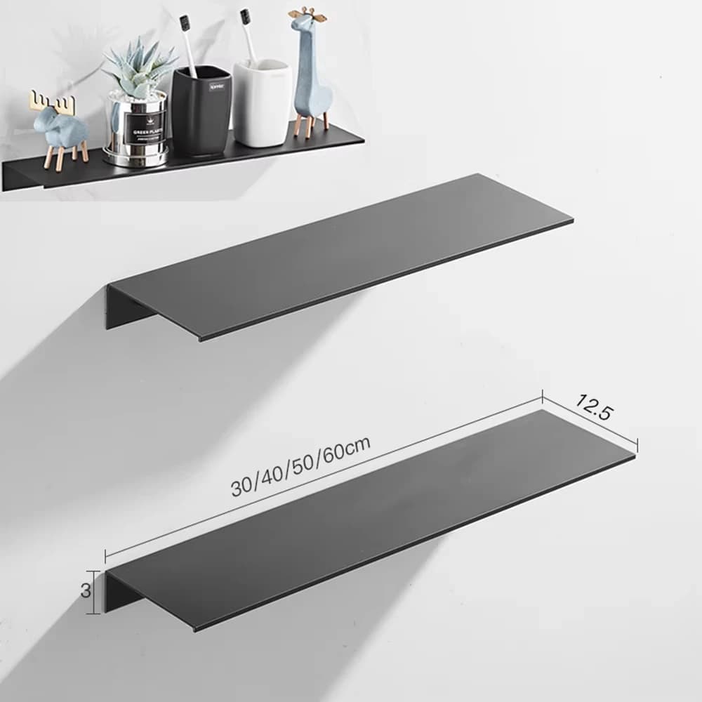 30/40/50CM Bathroom shelf Aluminum floating shelves for wall mounting Shower Organizer Kitchen Storage Rack Bathroom accessories