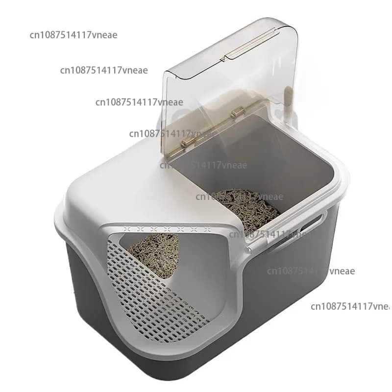 Lettiera per gatti Corridoio Completamente chiuso Deodorante antispruzzo Lettiera per gatti Corridoio King Size Toilette per gatti oversize