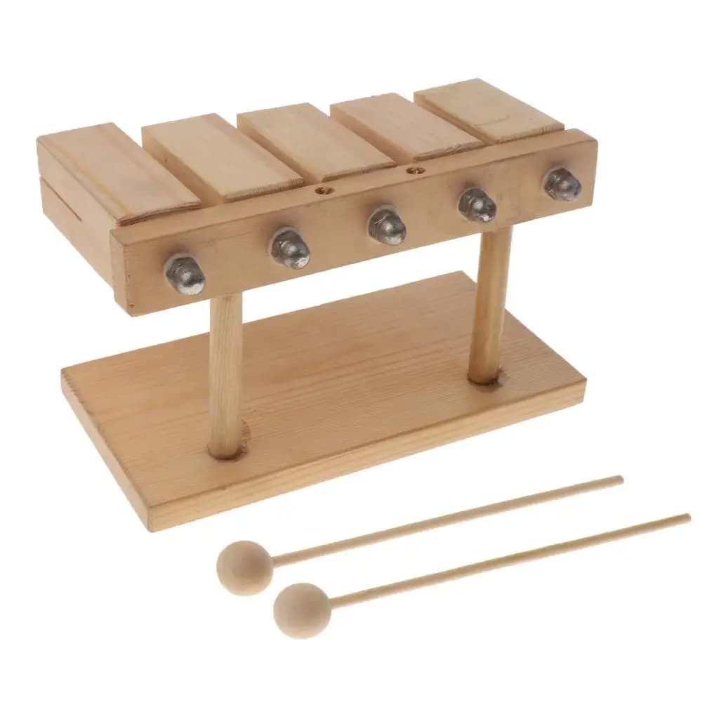 Giocattolo per strumenti a percussione Glockenspiel a cinque blocchi in legno