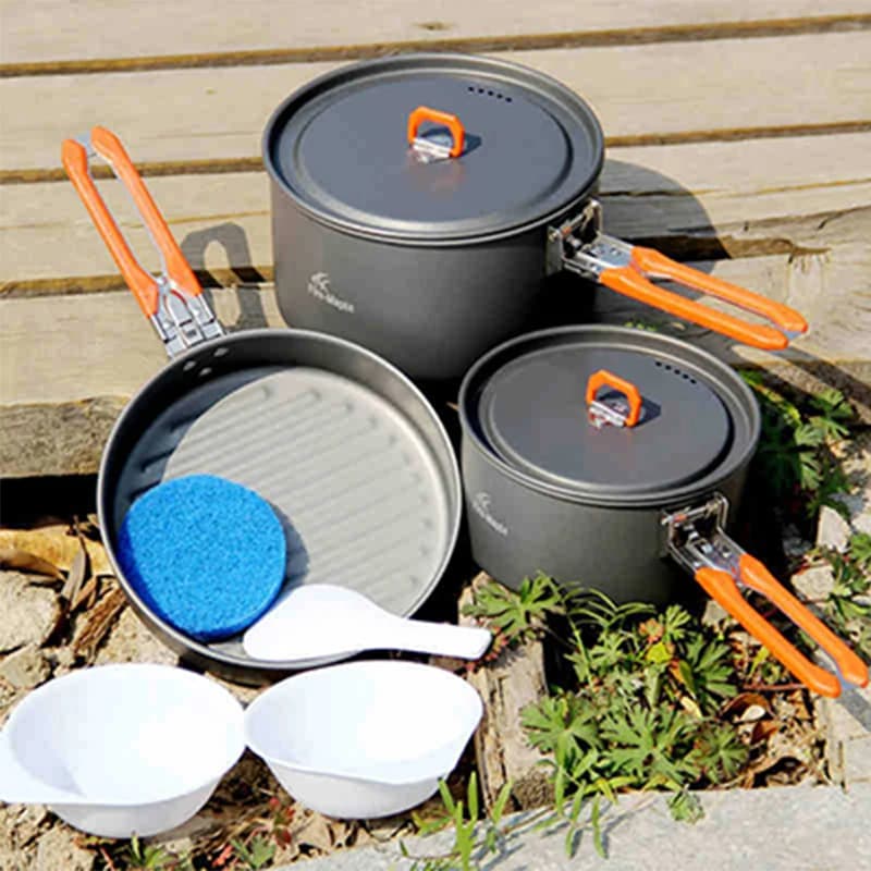 Fire Maple Cooking Set aluminum anodised pan hard camping outdoor hiking crockery backpacking set of pots from Picnic